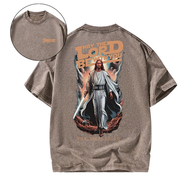 GC-WTS24072403 May The Lord Be With You Christian Washed T-Shirt