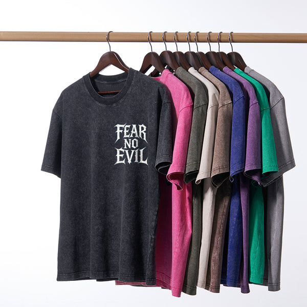 Fear No Evil Christian Washed T-Shirt