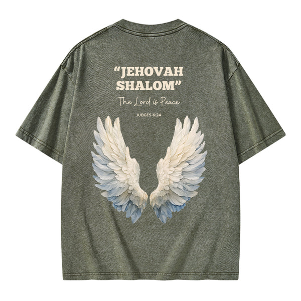 The Lord Is Peace Christian Washed T-Shirt