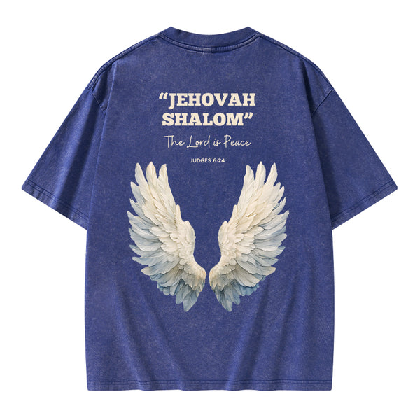 The Lord Is Peace Christian Washed T-Shirt
