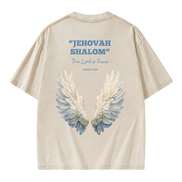 The Lord Is Peace Christian Washed T-Shirt