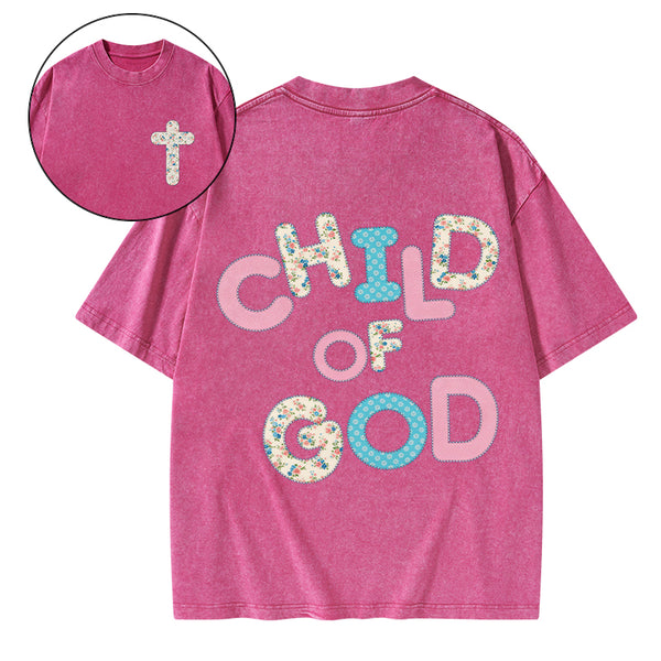 Child Of God Christian Washed T-Shirt