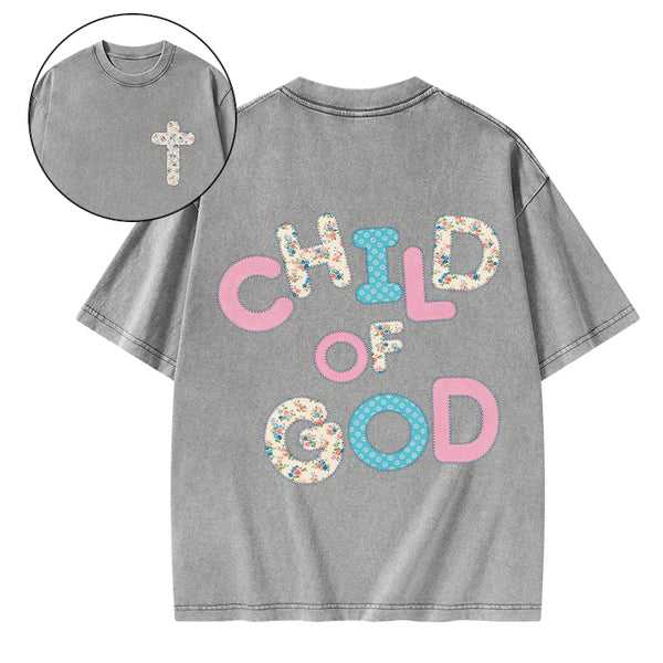 Child Of God Christian Washed T-Shirt