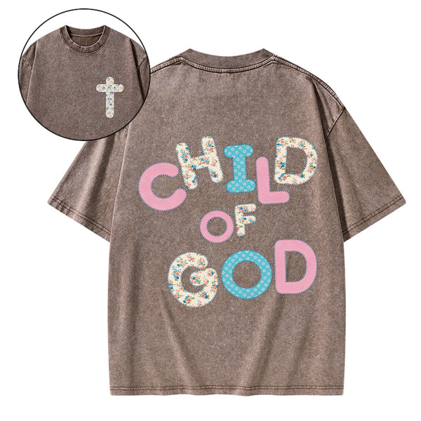 Child Of God Christian Washed T-Shirt