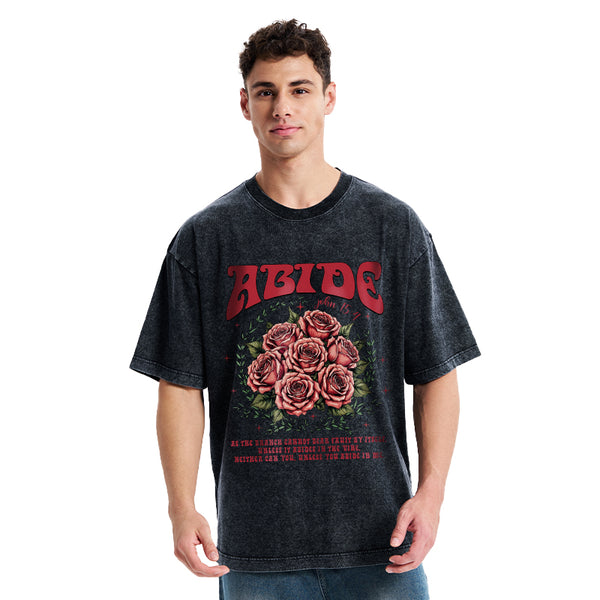 Abide In Me And I In You Chrisitian Washed T-Shirt