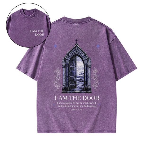 I Am The Door That Saves Everyone Who Enters Christian Washed T-Shirt