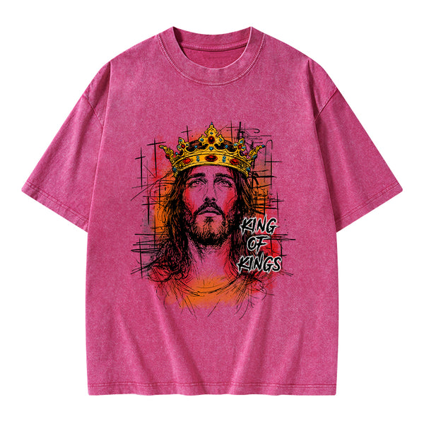 King Of Kings Christian Washed T-Shirt