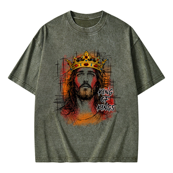 King Of Kings Christian Washed T-Shirt