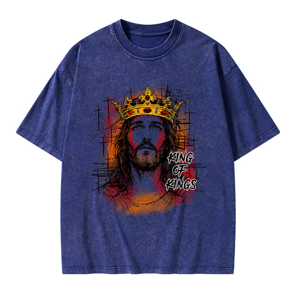 King Of Kings Christian Washed T-Shirt