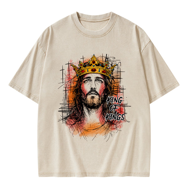 King Of Kings Christian Washed T-Shirt