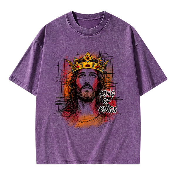 King Of Kings Christian Washed T-Shirt