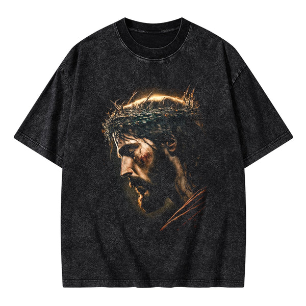 Jesus Light Of The World Christian Washed T-Shirt