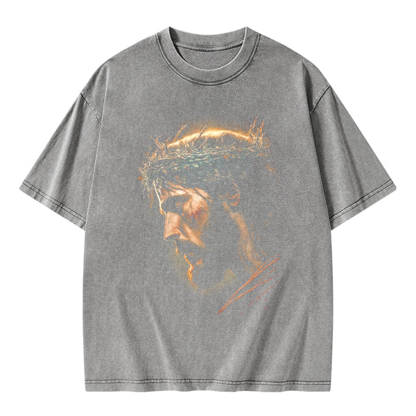Jesus Light Of The World Christian Washed T-Shirt