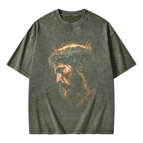 Jesus Light Of The World Christian Washed T-Shirt