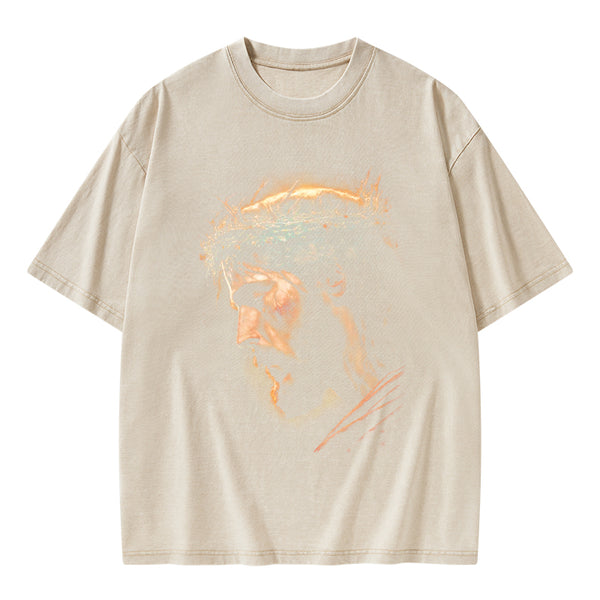 Jesus Light Of The World Christian Washed T-Shirt