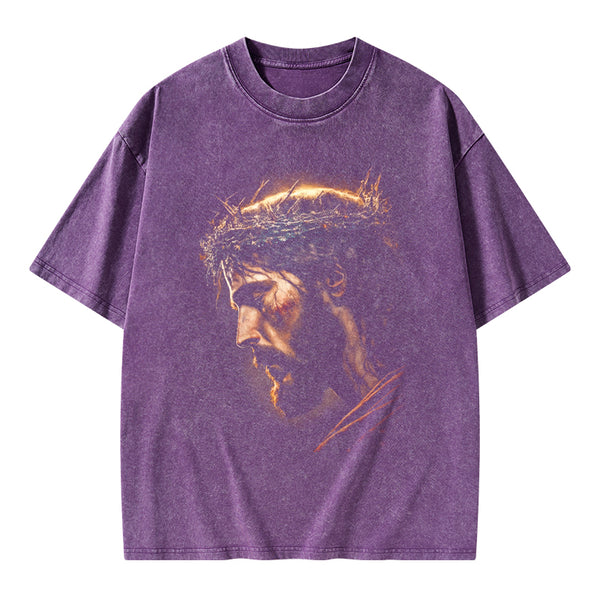 Jesus Light Of The World Christian Washed T-Shirt