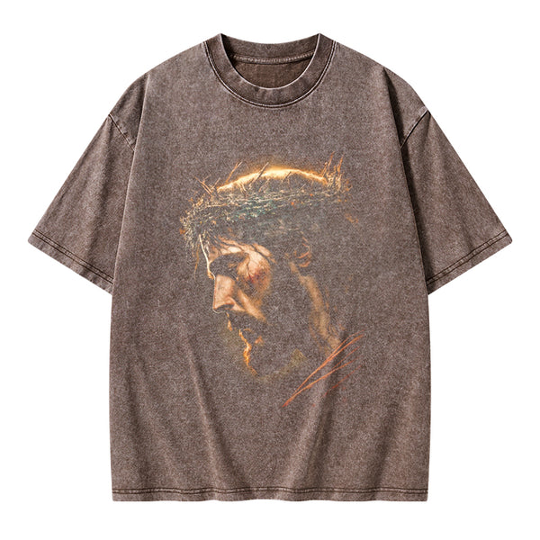 Jesus Light Of The World Christian Washed T-Shirt