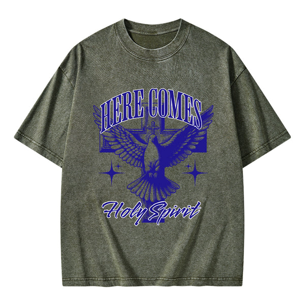 Here Comes  Christian Washed T-Shirt