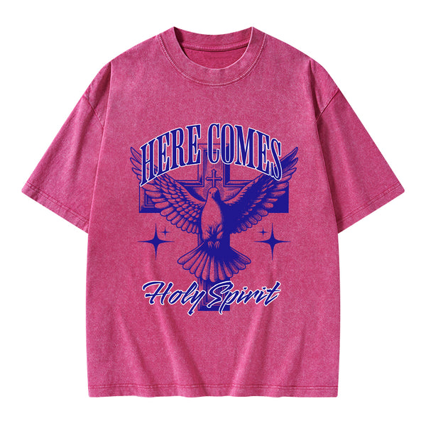 Here Comes  Christian Washed T-Shirt