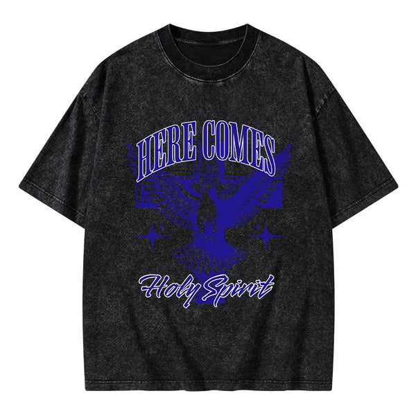 Here Comes  Christian Washed T-Shirt
