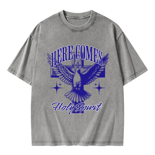 Here Comes  Christian Washed T-Shirt