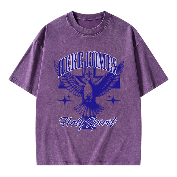 Here Comes  Christian Washed T-Shirt