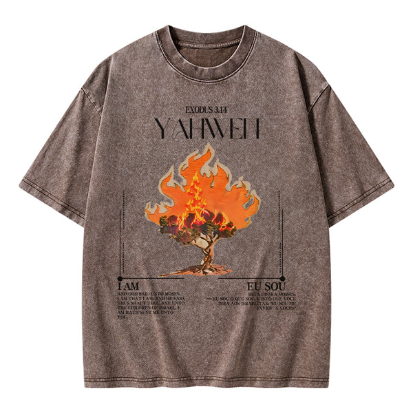GC-WTSA0127 YAHWEH Chirstian Washed T-Shirt