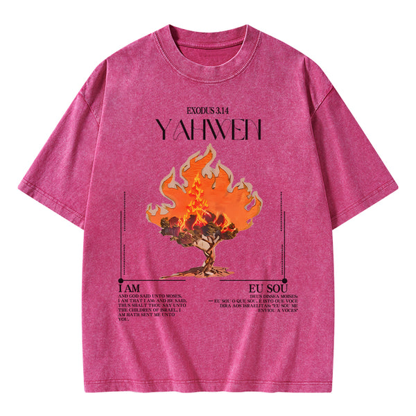 GC-WTSA0127 YAHWEH Chirstian Washed T-Shirt