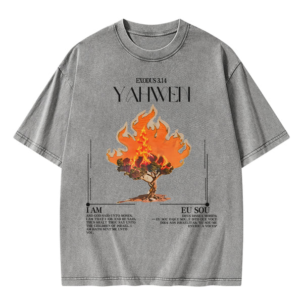 GC-WTSA0127 YAHWEH Chirstian Washed T-Shirt
