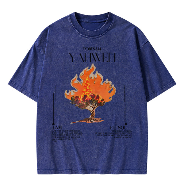 GC-WTSA0127 YAHWEH Chirstian Washed T-Shirt