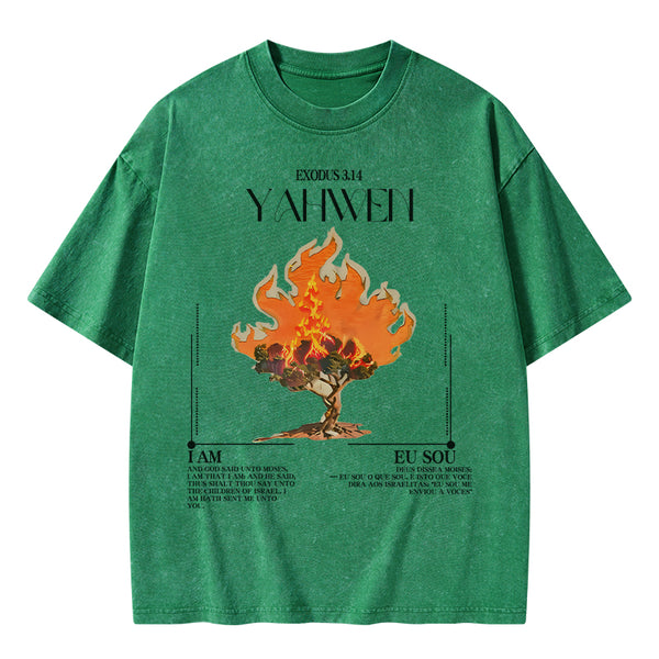 GC-WTSA0127 YAHWEH Chirstian Washed T-Shirt