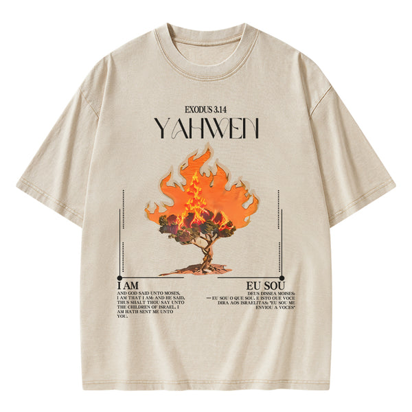 GC-WTSA0127 YAHWEH Chirstian Washed T-Shirt