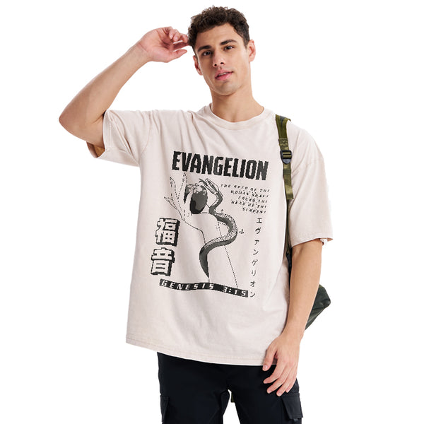 Evangelion Chirstian Washed T-Shirt