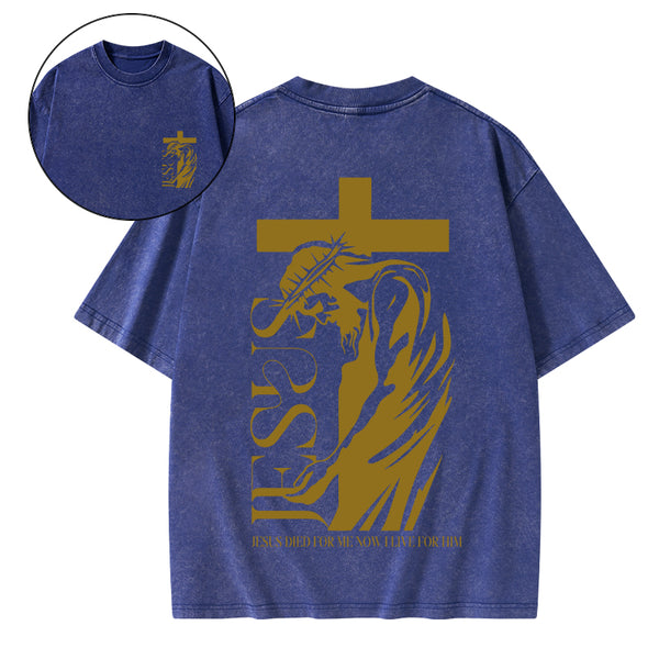 Jesus Died For Me Chirstian Washed T-Shirt