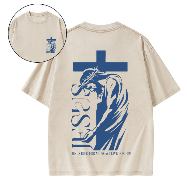 Jesus Died For Me Chirstian Washed T-Shirt