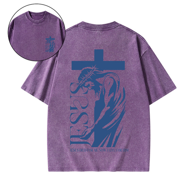 Jesus Died For Me Chirstian Washed T-Shirt