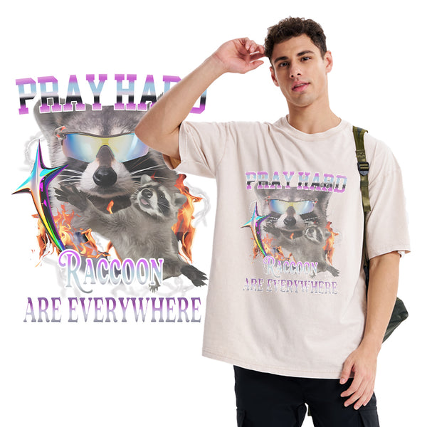 GC-WTSA0168 Pray Hand Chirstian Washed T-Shirt