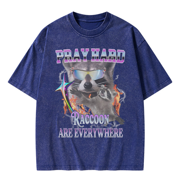 GC-WTSA0168 Pray Hand Chirstian Washed T-Shirt