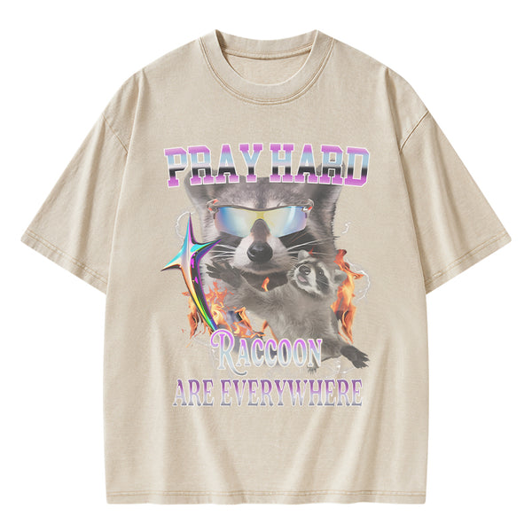 GC-WTSA0168 Pray Hand Chirstian Washed T-Shirt