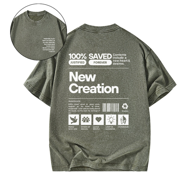 GC-WTSA0280 100% Saved Chirstian Washed T-Shirt