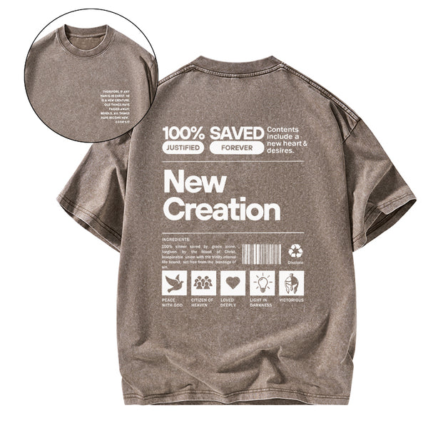 GC-WTSA0280 100% Saved Chirstian Washed T-Shirt