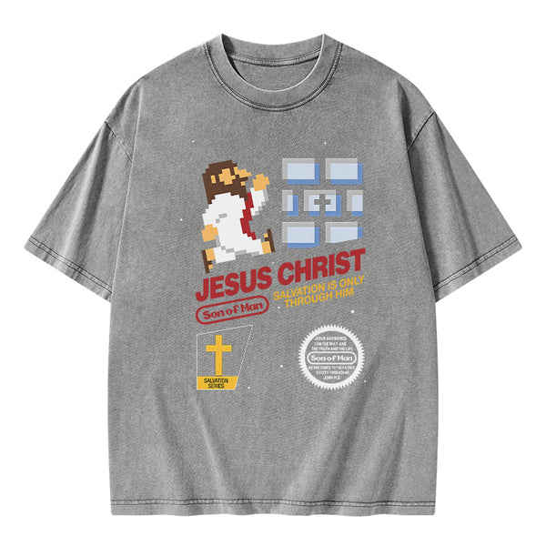 GC-WTSA0330 Jesus Christ Chirstian Washed T-Shirt