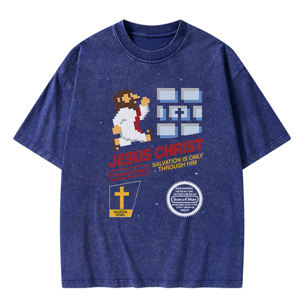 GC-WTSA0330 Jesus Christ Chirstian Washed T-Shirt