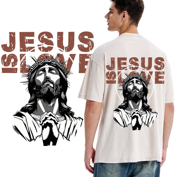 GC-WTSA0342 Jesus Is Alive Chirstian Washed T-Shirt