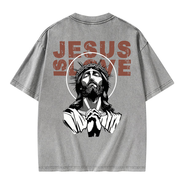 GC-WTSA0342 Jesus Is Alive Chirstian Washed T-Shirt