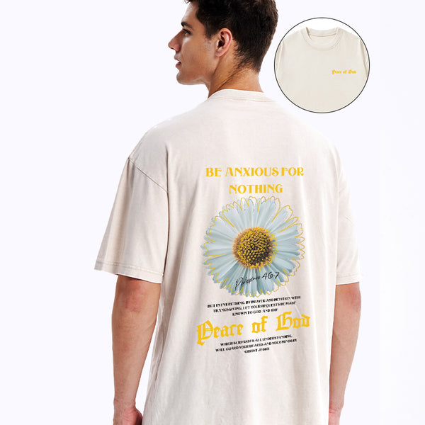 GC-WTSA0355 Be Anxious For Nothing Christian Washed T-Shirt