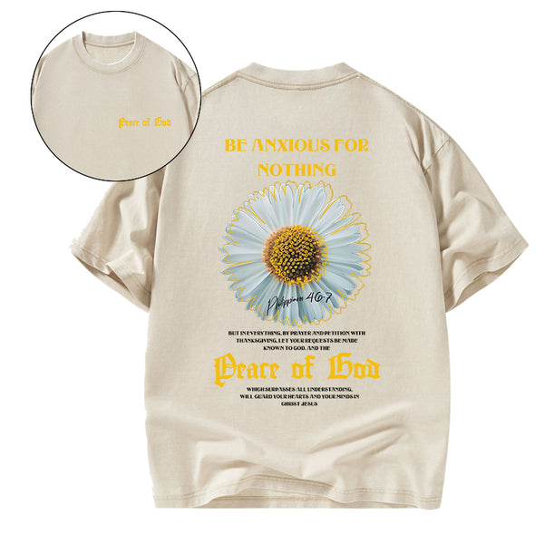 GC-WTSA0355 Be Anxious For Nothing Christian Washed T-Shirt
