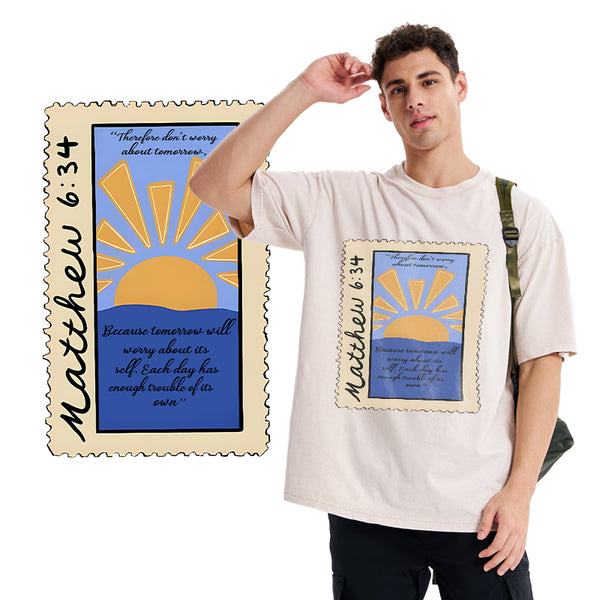 GC-WTSA0392 Therefore Don't Worry Christian Washed T-Shirt