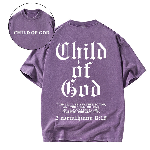 GC-WTSA0446 Child Of God Christian Washed T-Shirt