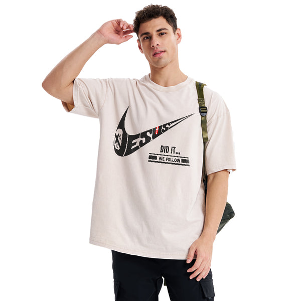 GC-WTSA0556 Jesus Did It Christian Washed T-Shirt